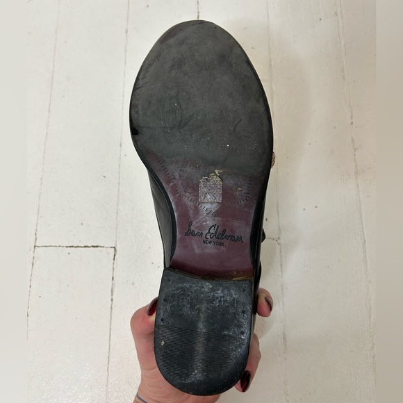 Black Leather Monk Strap Loafers (Sam Edelman) - Picture 9 of 14